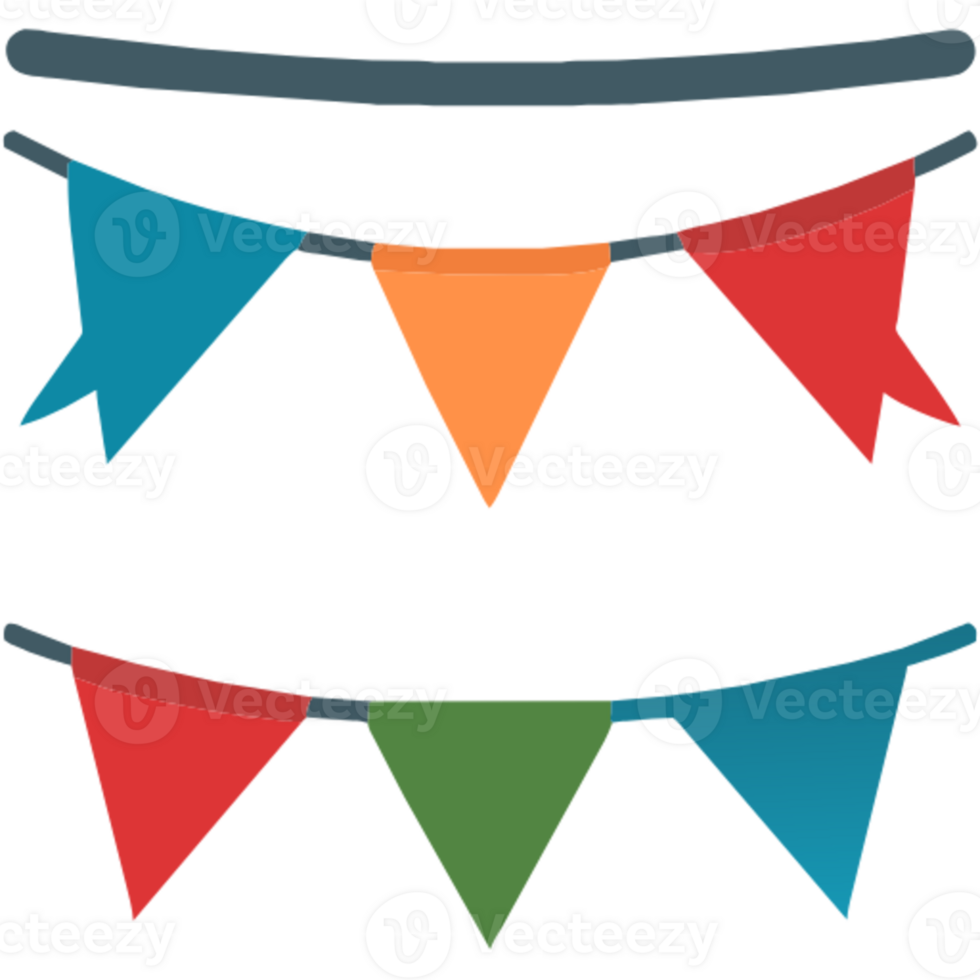 AI generated Party Garlands Flag png