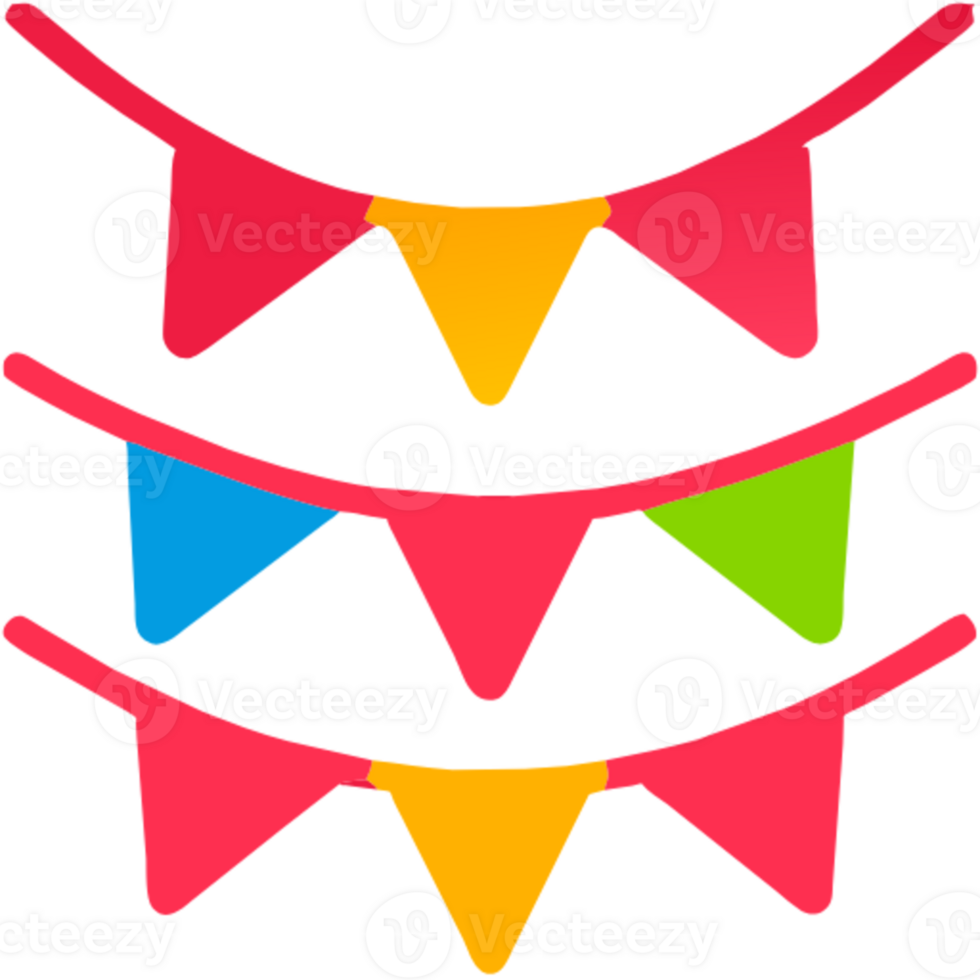 AI generated Party Garlands Flag png