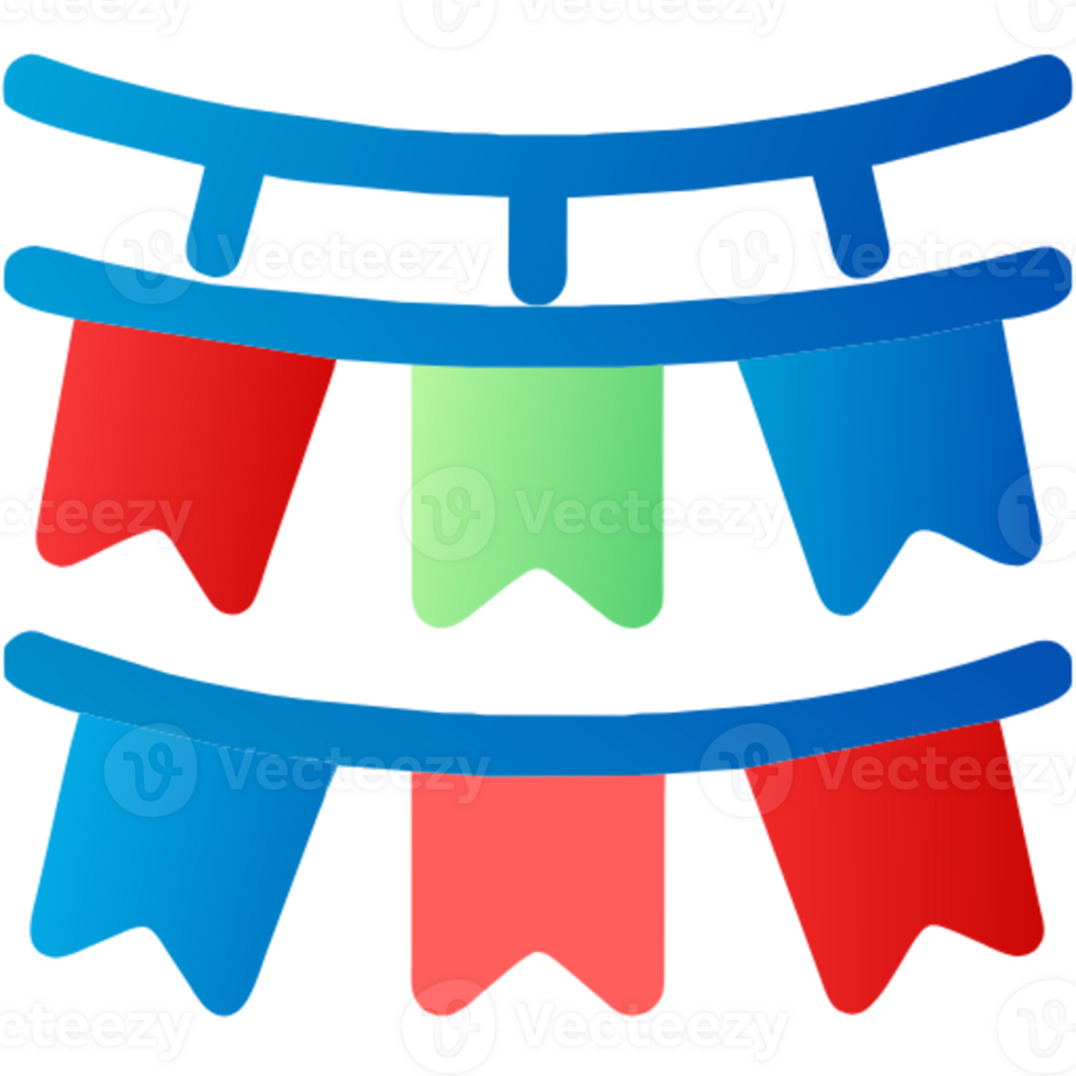 AI generated Party Garlands Flag png