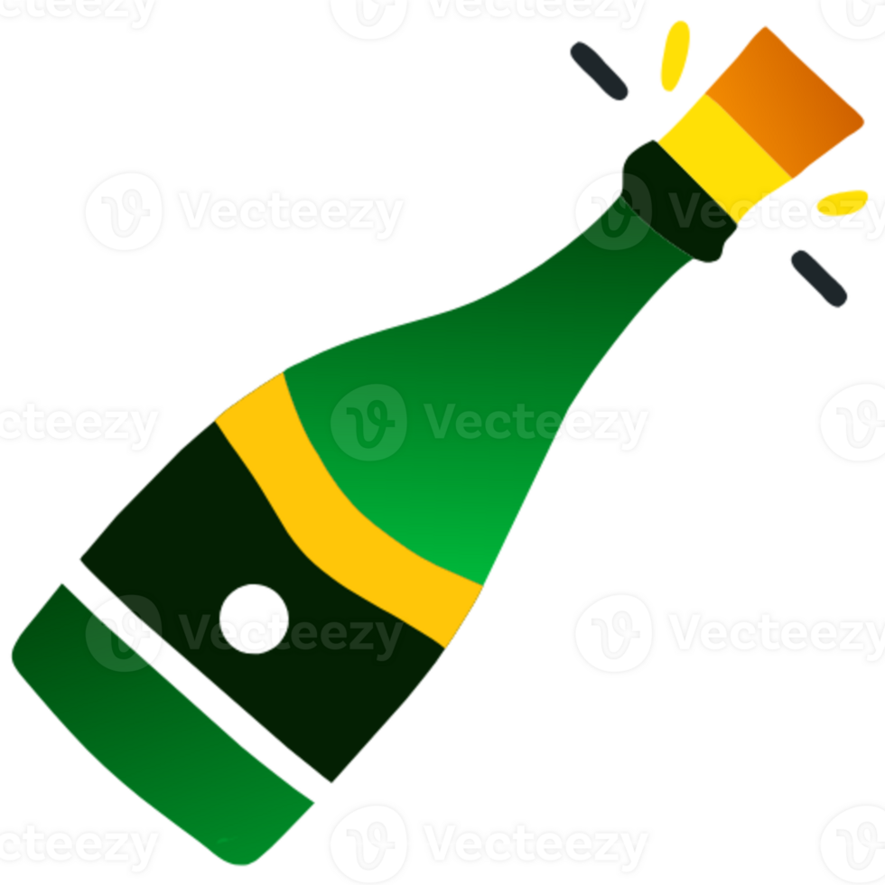 AI generated Champagne Bottle Party png