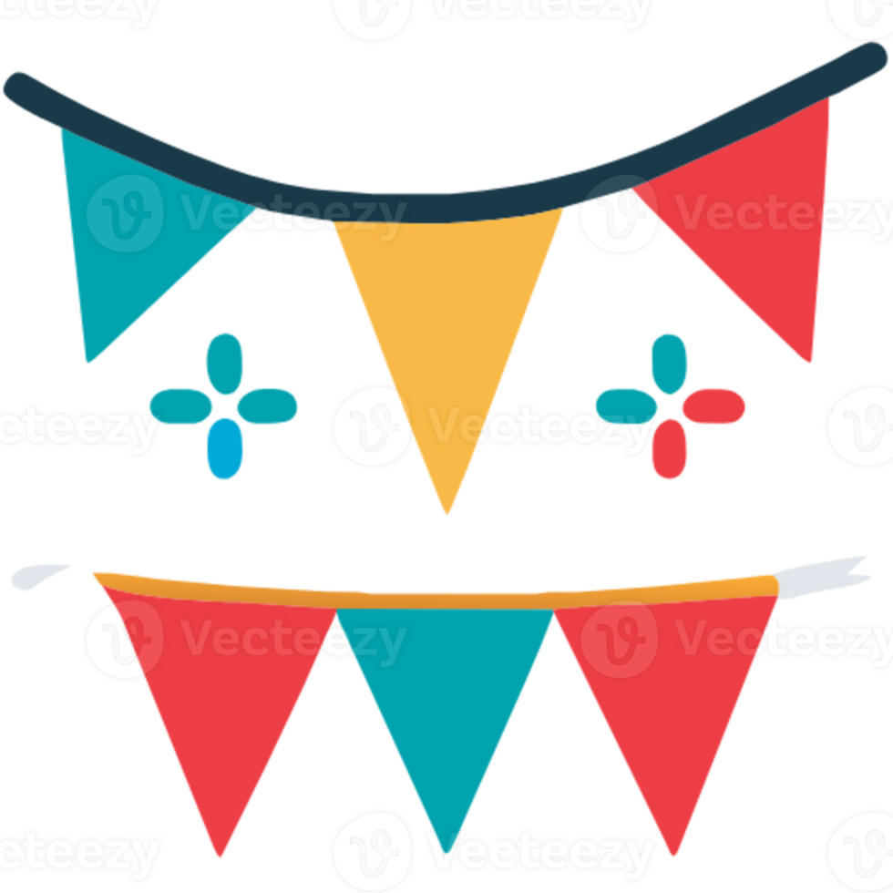 AI generated Party Garlands Flag png