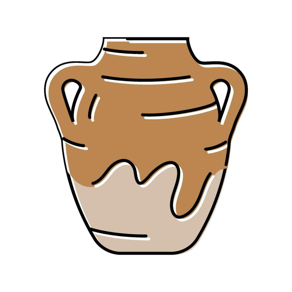 pottery human evolution color icon vector illustration
