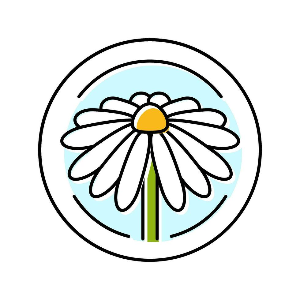 chamomile cosmetic plant color icon vector illustration