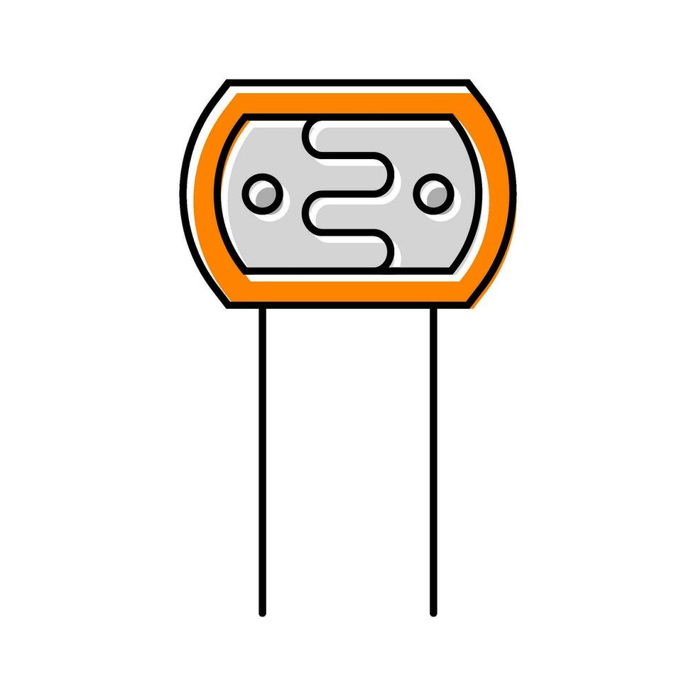 photoresistor electronic component color icon vector illustration