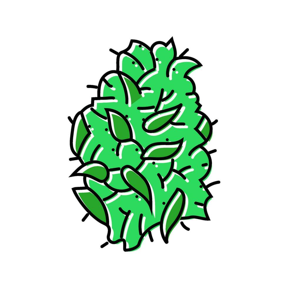canabis brote planta color icono vector ilustración