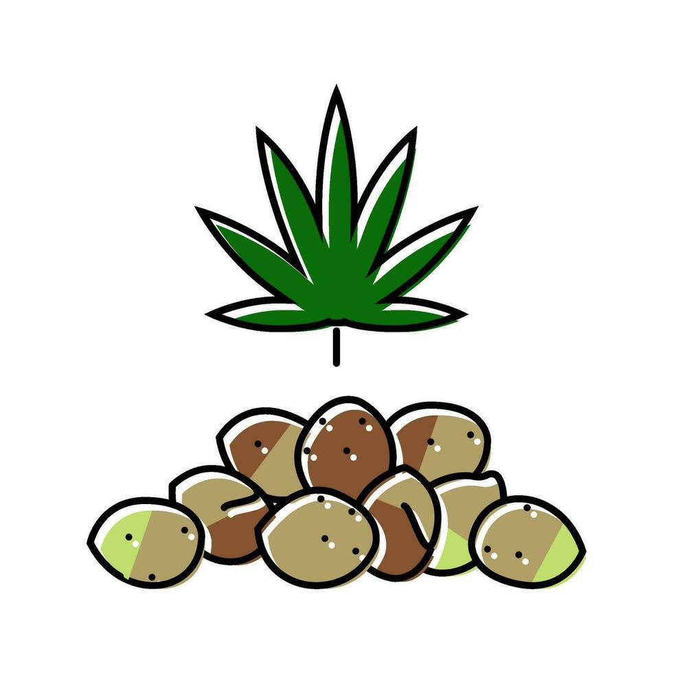 cannabis seeds color icon vector illustration