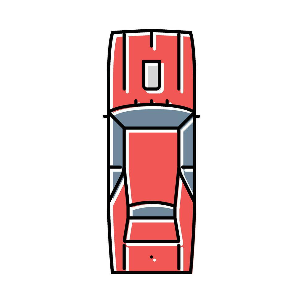 vehicle car top view color icon vector illustration