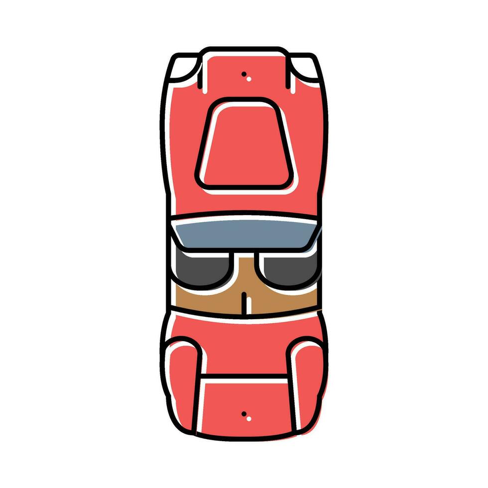 transport car top view color icon vector illustration