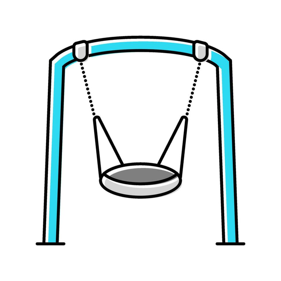 accelerator swing park kid play color icon vector illustration