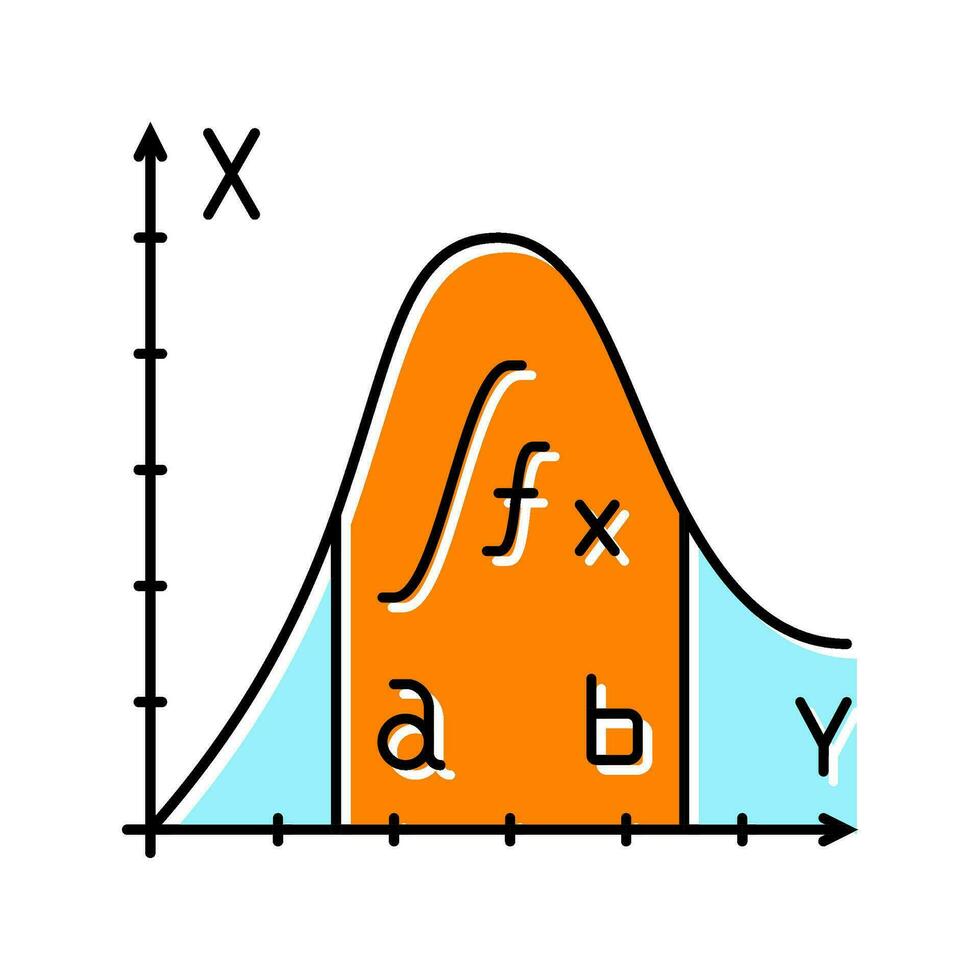 integral matemáticas Ciencias educación color icono vector ilustración