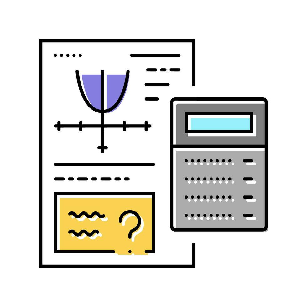 calculate math science education color icon vector illustration