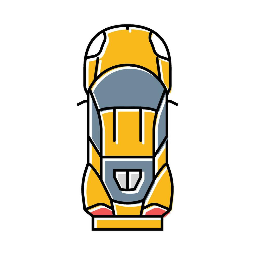 victory car top view color icon vector illustration