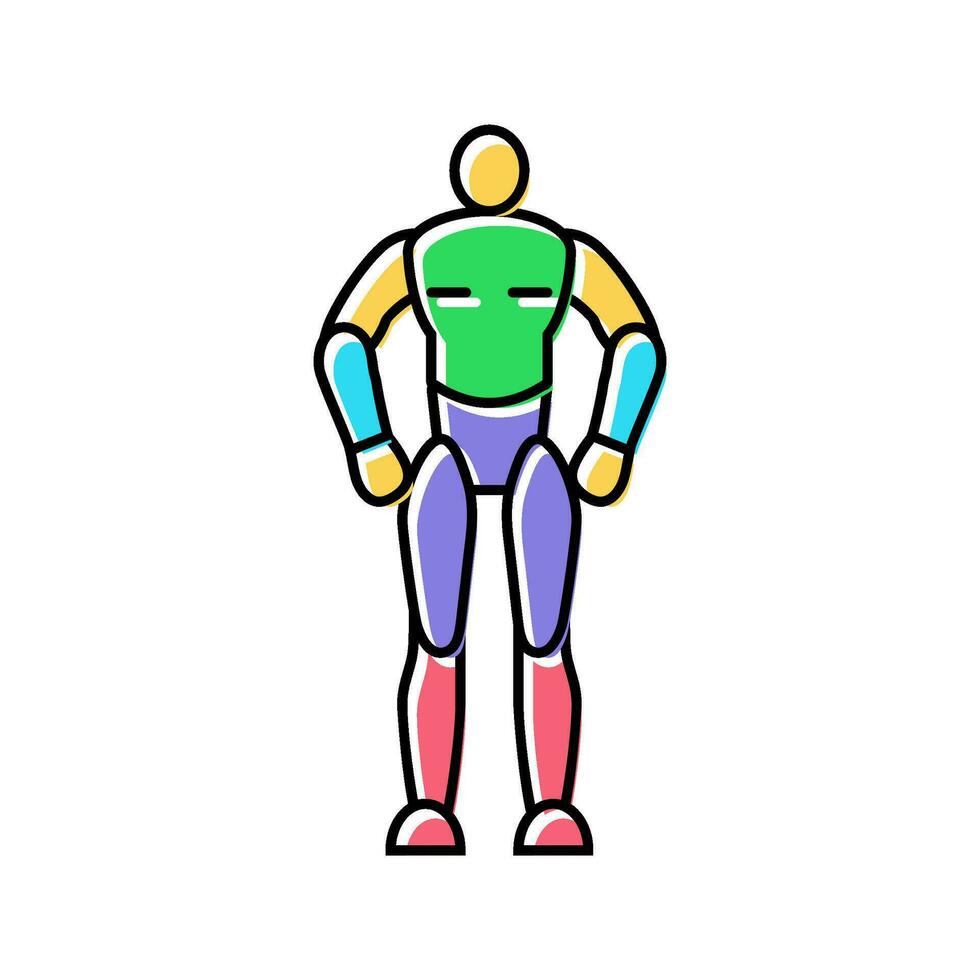 action figure toy child game play color icon vector illustration