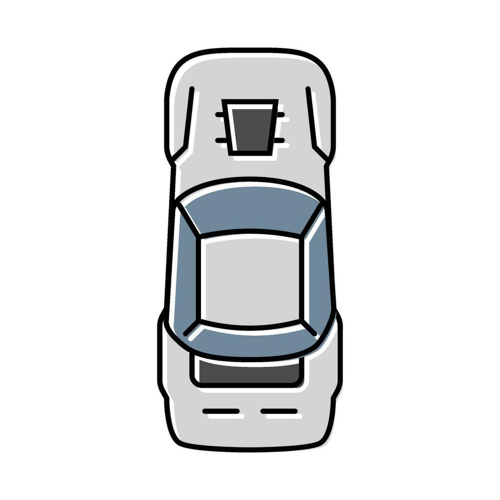 automobile car top view color icon vector illustration