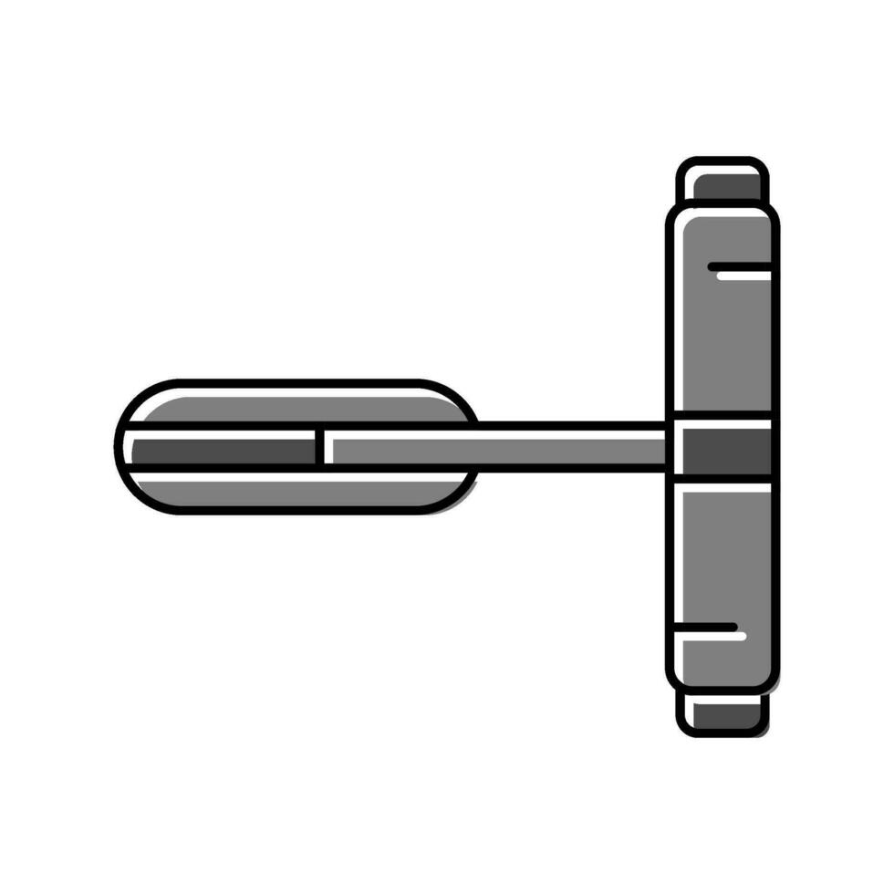 door closer hardware furniture fitting color icon vector illustration