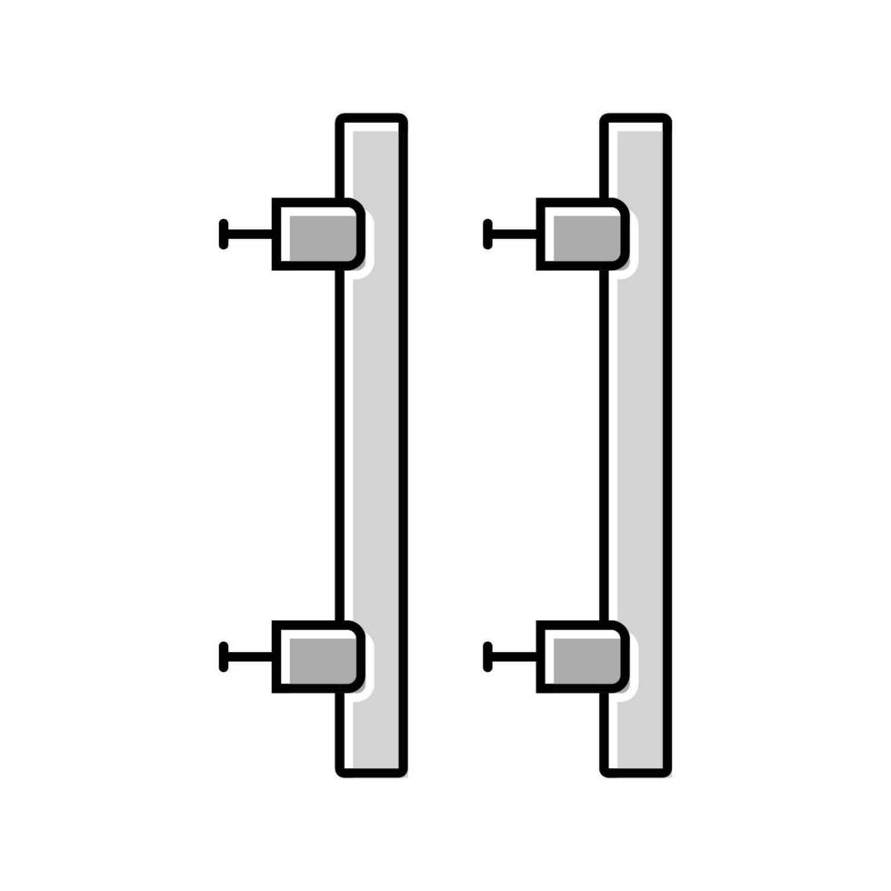 cabinet handle hardware furniture fitting color icon vector illustration