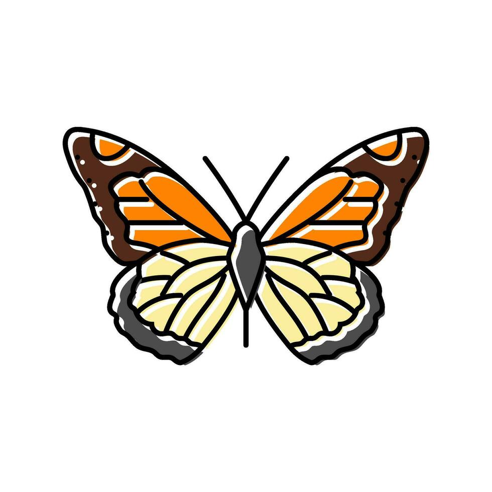monarch summer color icon vector illustration