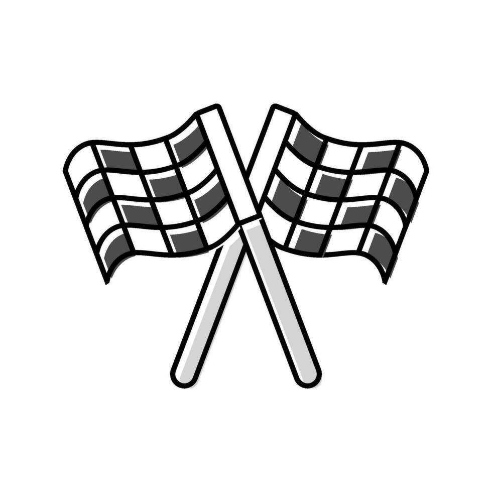 checkered flag vehicle auto color icon vector illustration