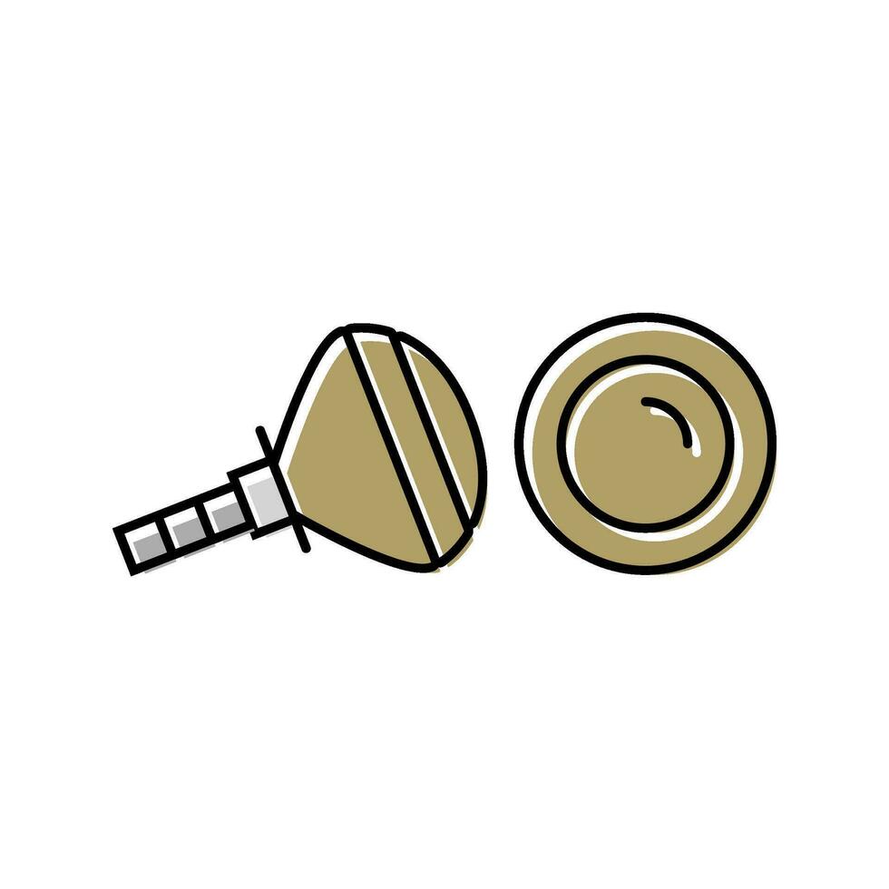 knobs pull hardware furniture fitting color icon vector illustration