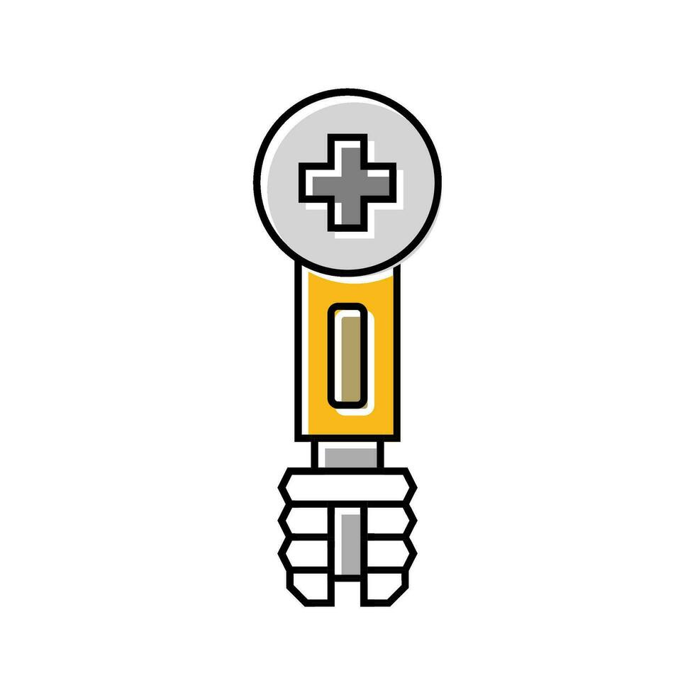 furniture connector hardware fitting color icon vector illustration