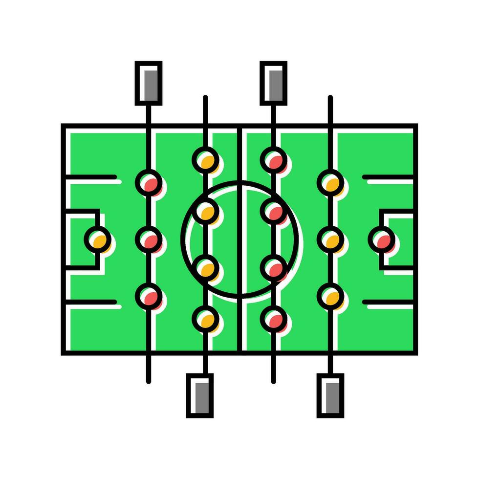 table soccer board color icon vector illustration