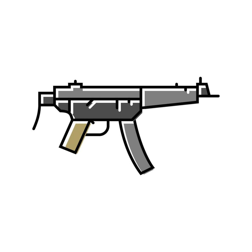 pistola arma guerra color icono vector ilustración