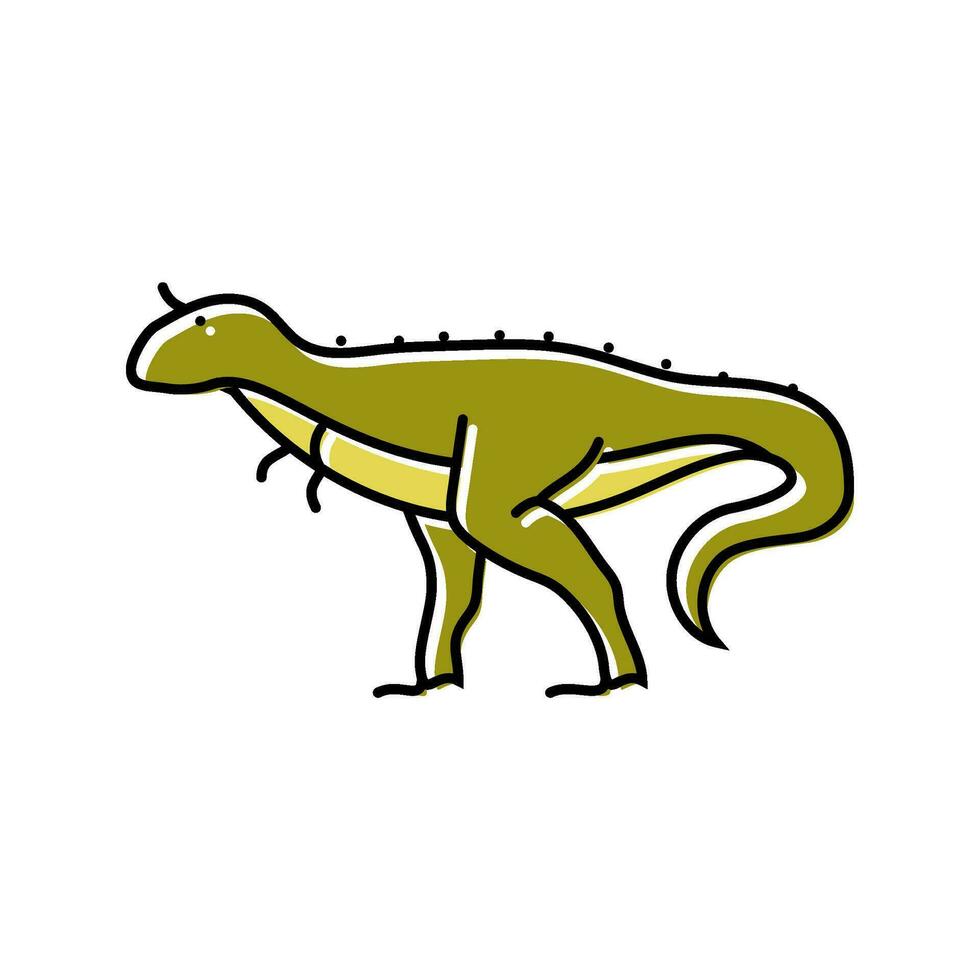 carnotaurus dinosaur animal color icon vector illustration