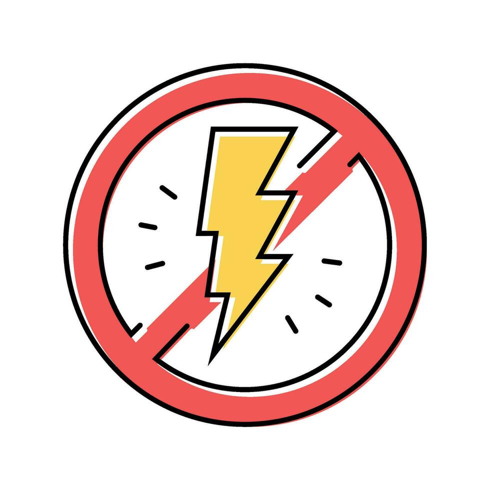 alert electricity color icon vector illustration