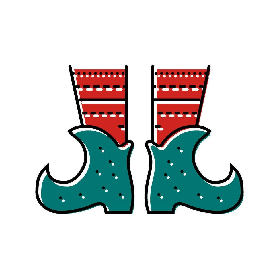 leg elf funny color icon vector illustration