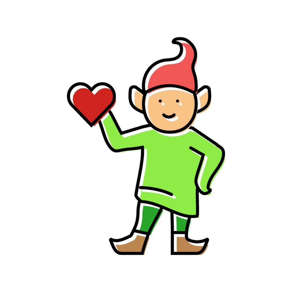 elf little color icon vector illustration