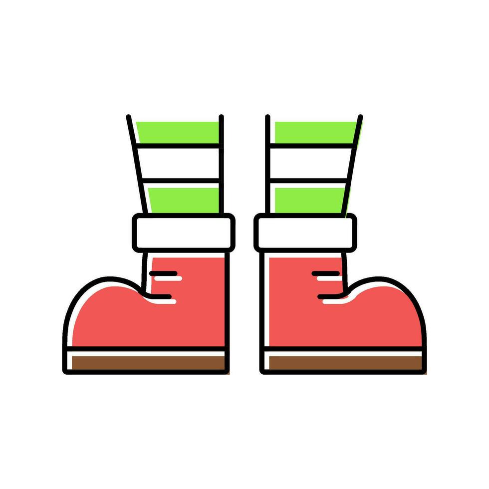 leg feet elf color icon vector illustration