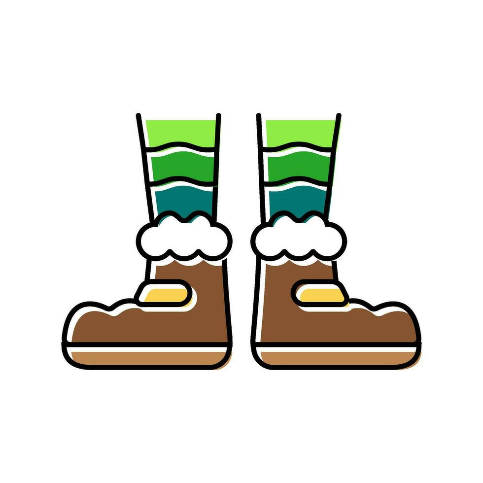 feet elf little color icon vector illustration