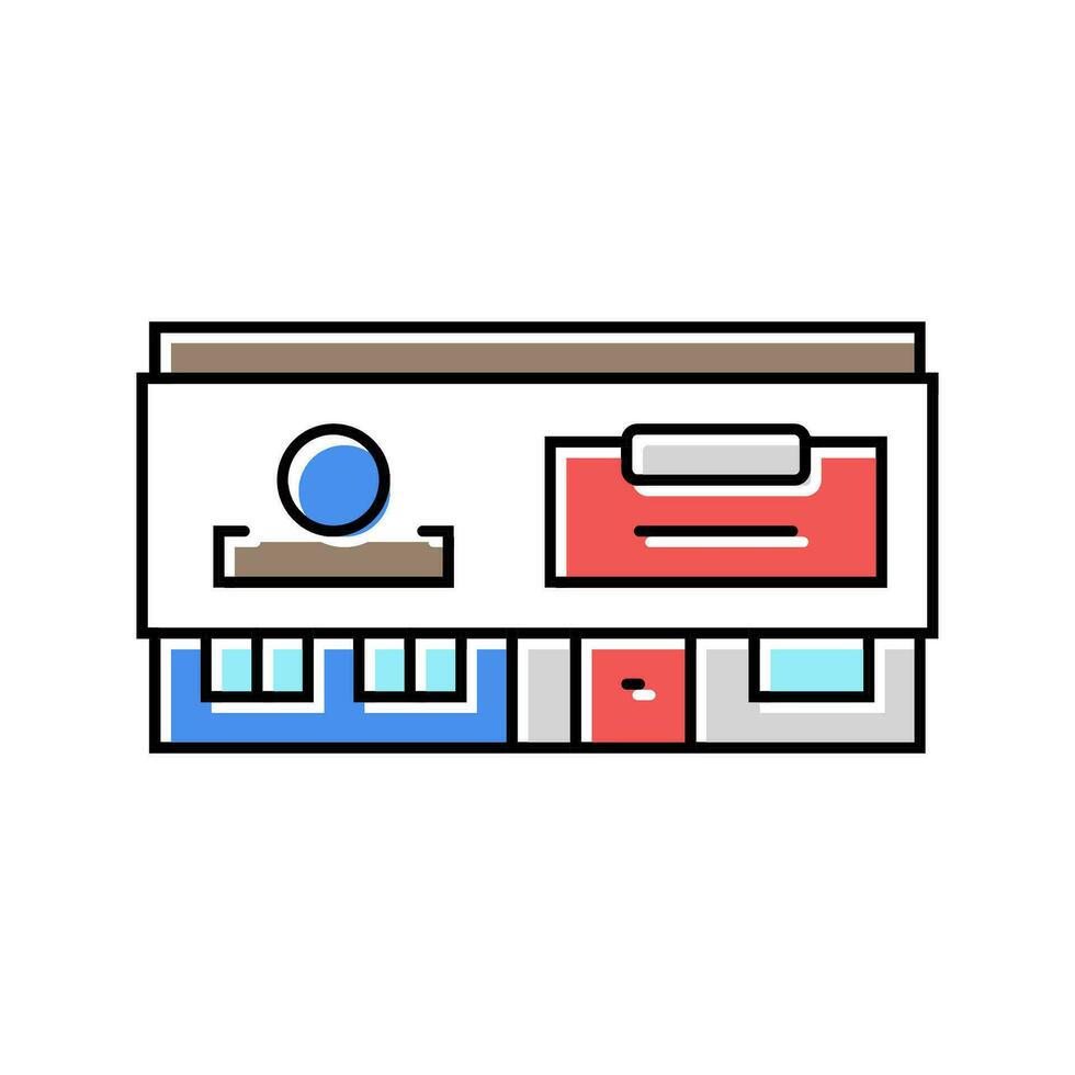 concession shop color icon vector illustration