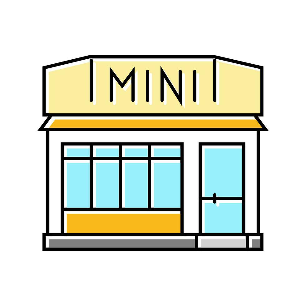 minimart shop color icon vector illustration