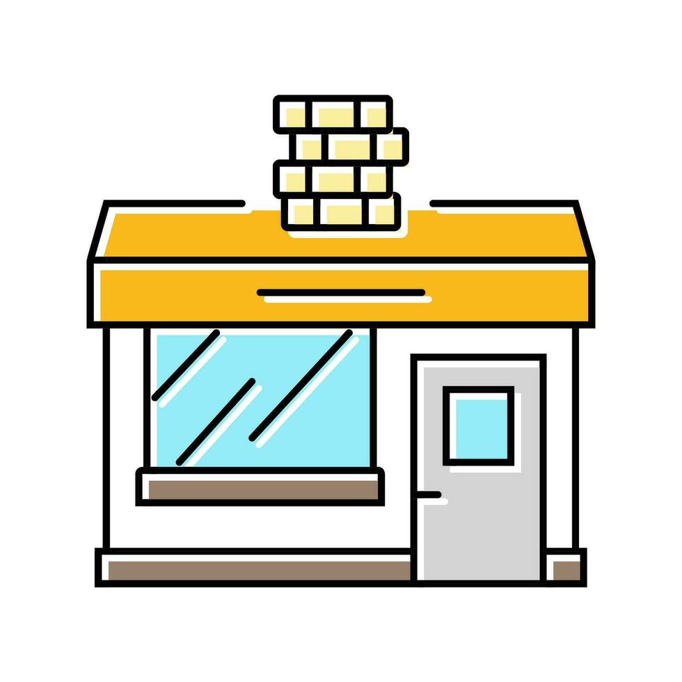 chip shop color icon vector illustration