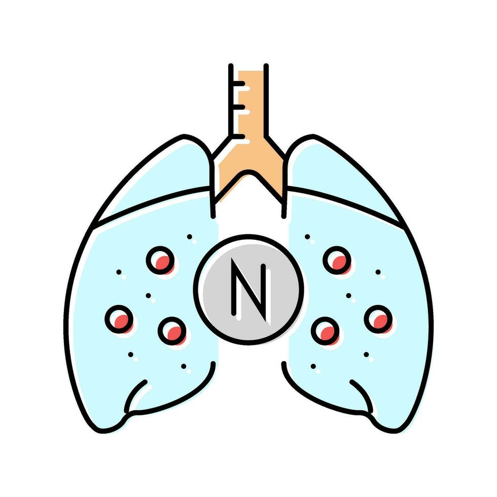 cáncer nicotina color icono vector ilustración