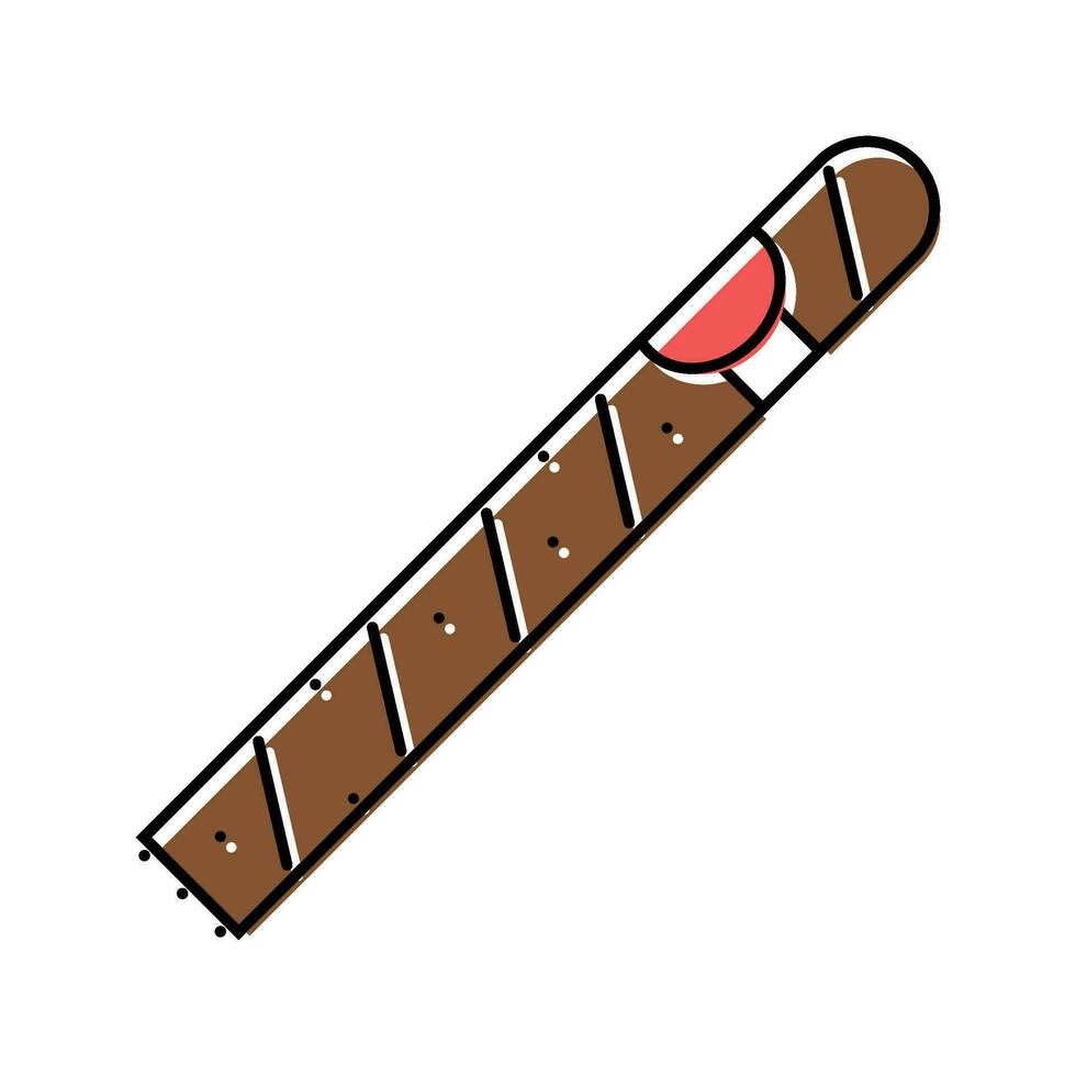 cigarro nicotina tabaco color icono vector ilustración