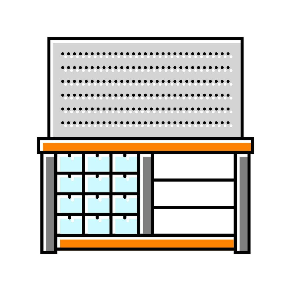 garage organizer tool color icon vector illustration