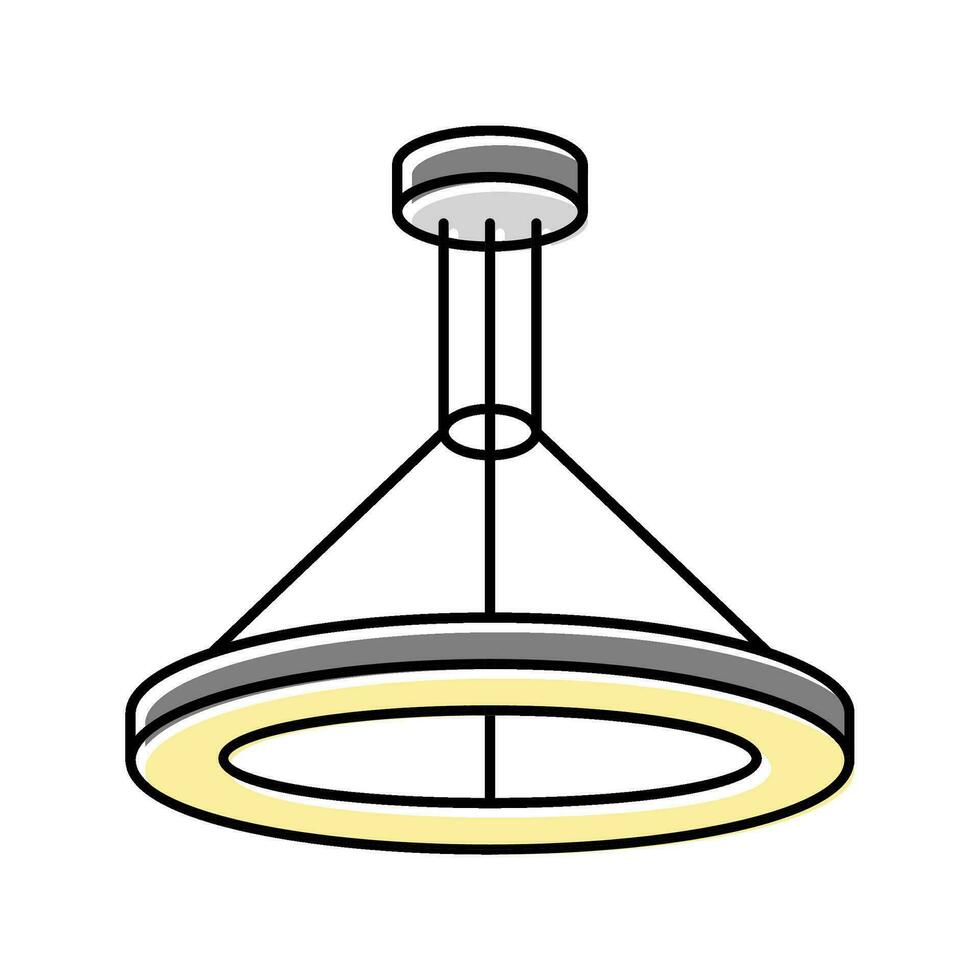 overhead lighting living room color icon vector illustration