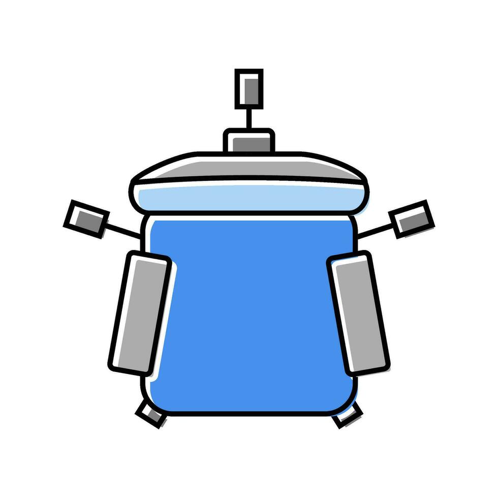 computer chair top view color icon vector illustration