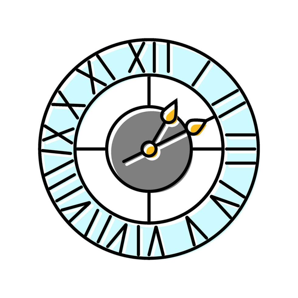 clock living room color icon vector illustration