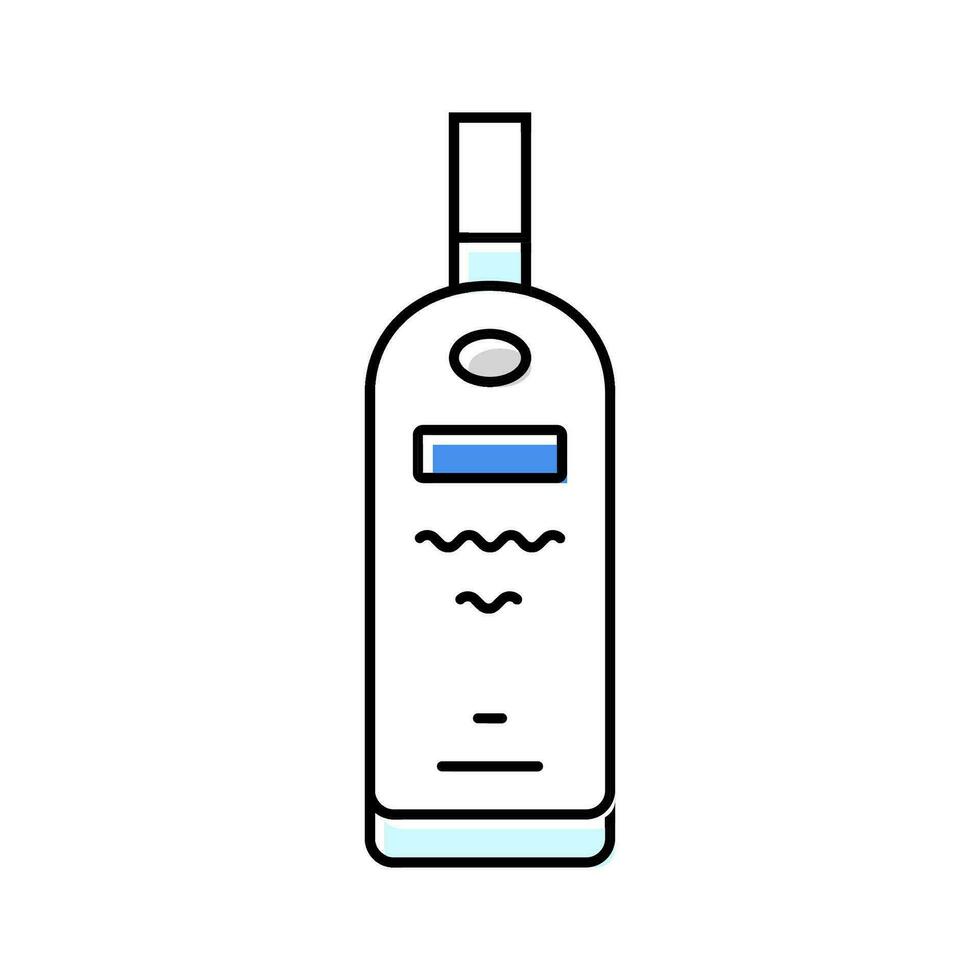 vodka vaso botella color icono vector ilustración