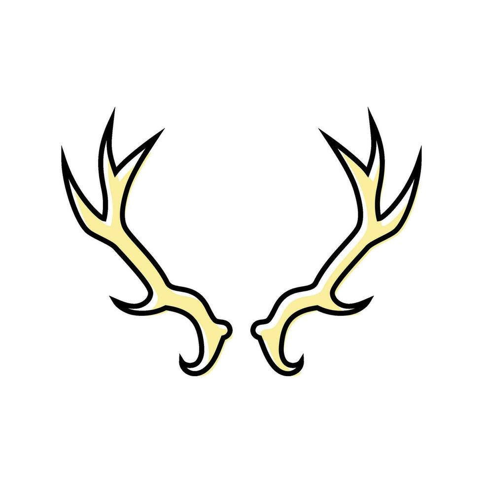 deer wildlife animal color icon vector illustration