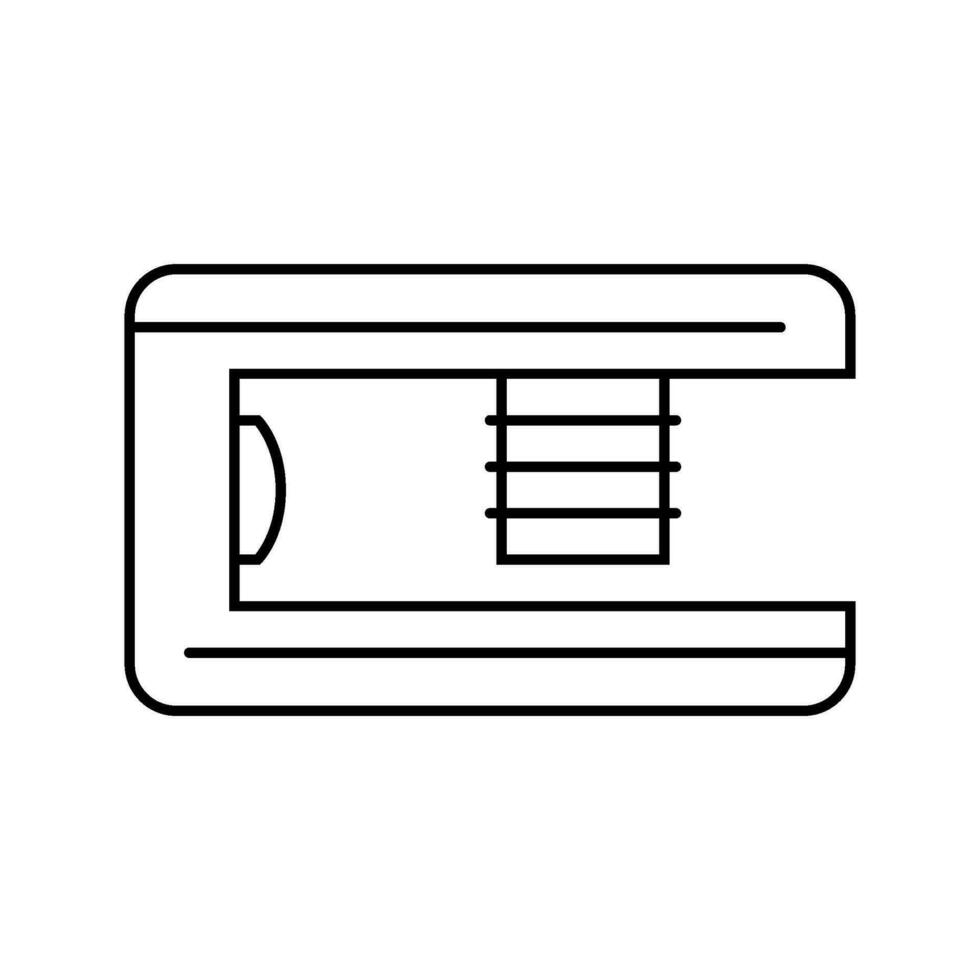 glass shelf bracket hardware furniture fitting line icon vector illustration