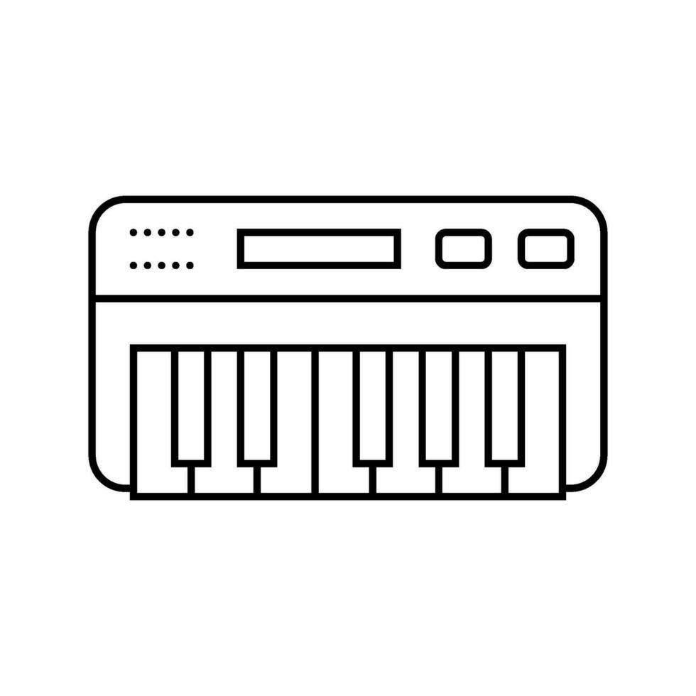 musical instrumento juguete niño bebé niño línea icono vector ilustración