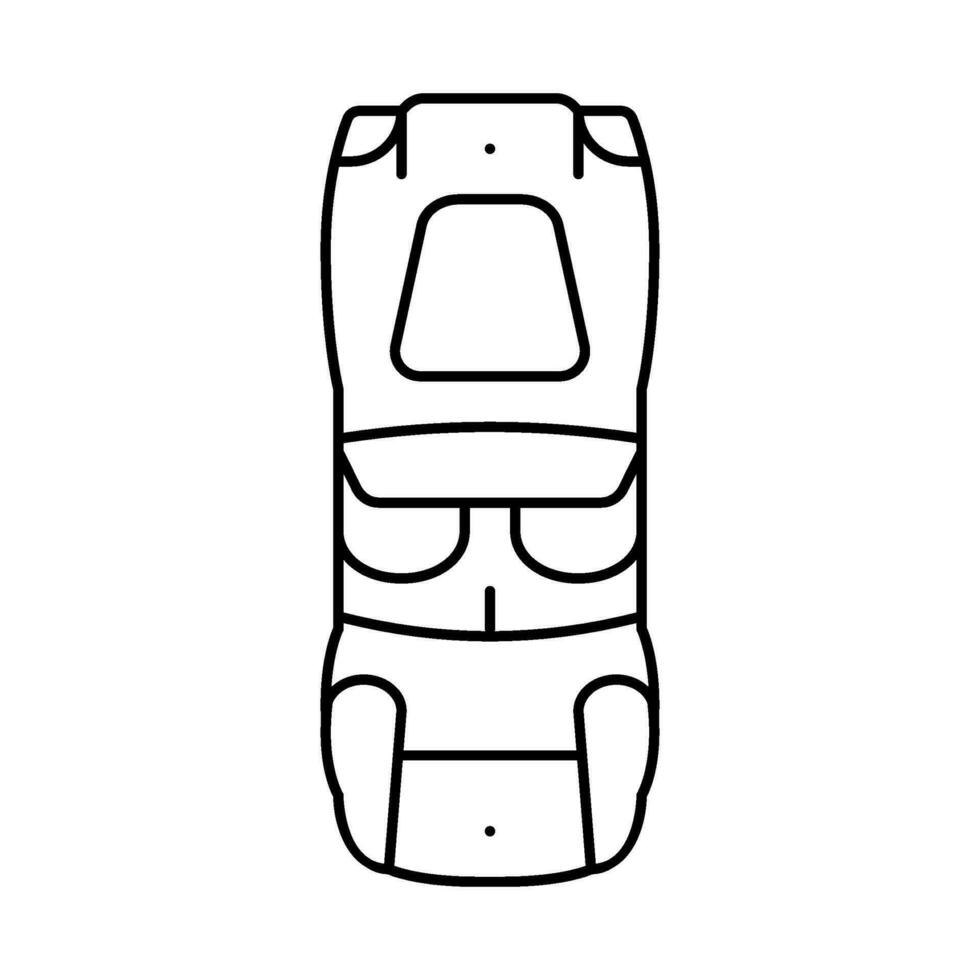 transport car top view line icon vector illustration
