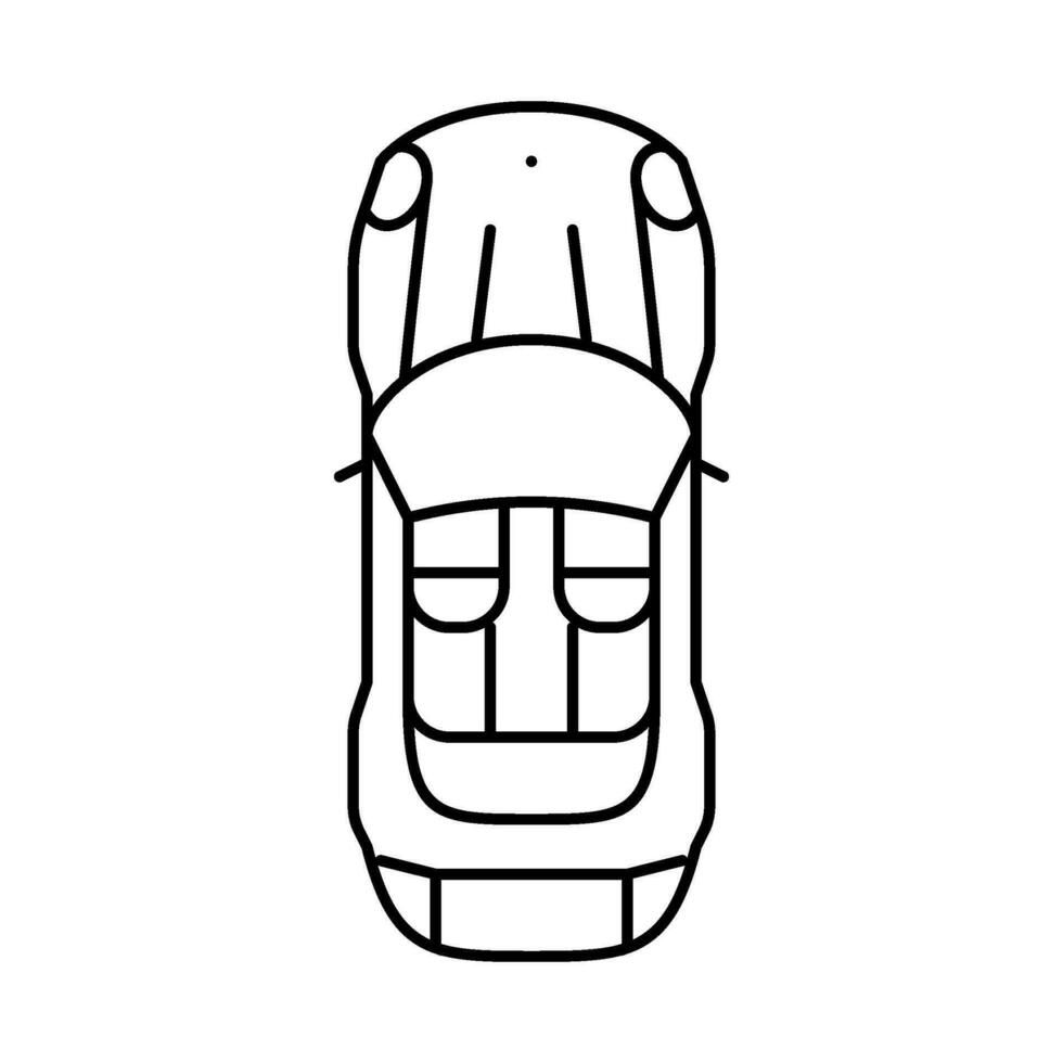 power car top view line icon vector illustration