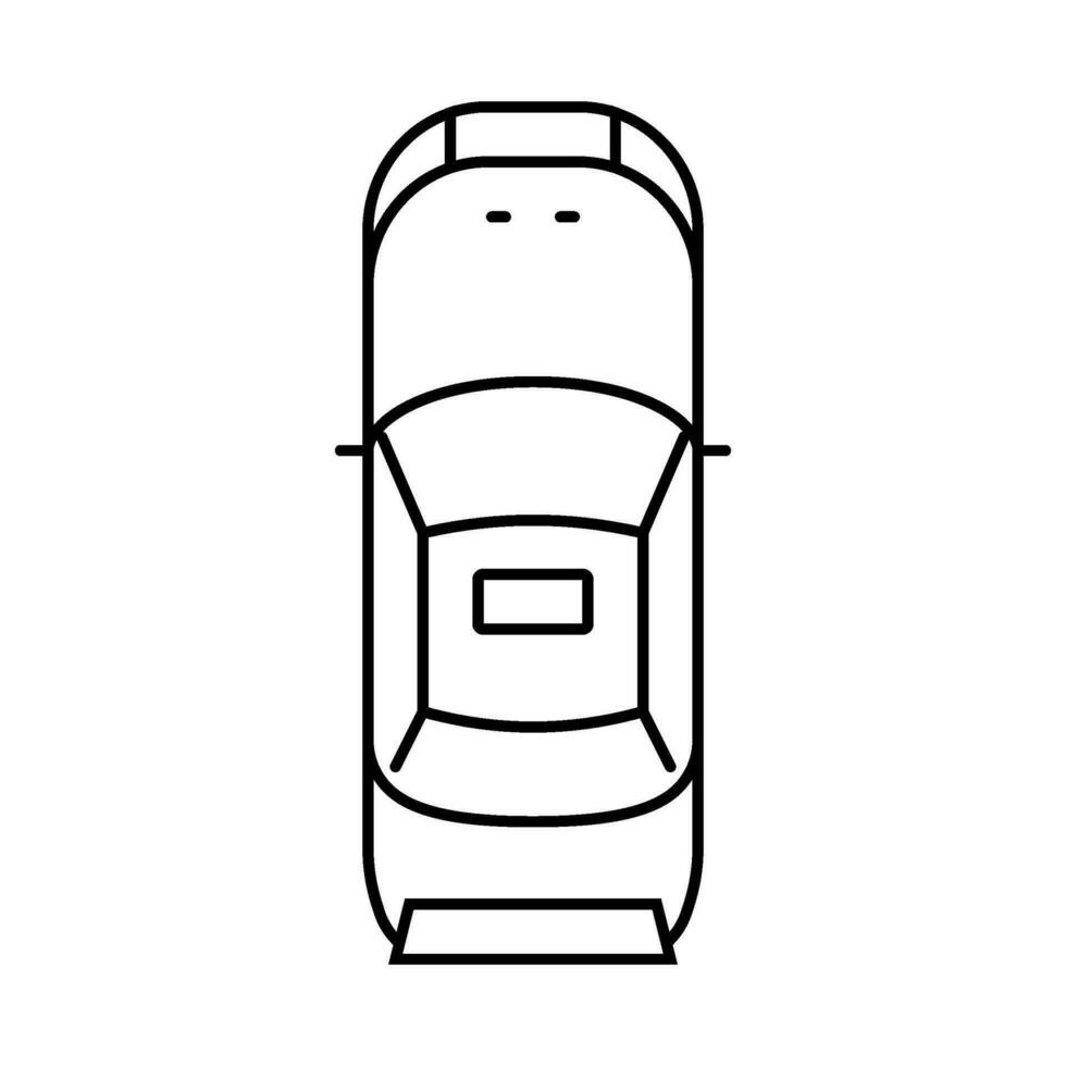 fast car top view line icon vector illustration