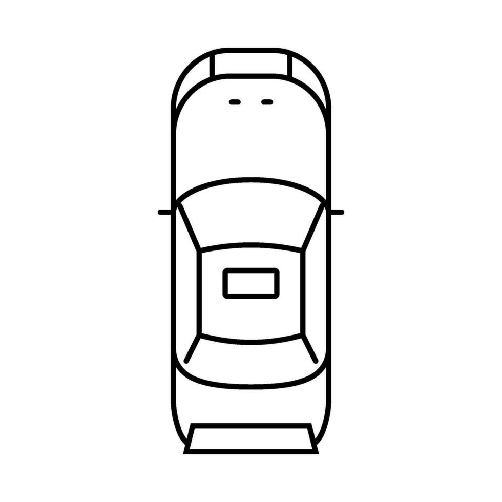 fast car top view line icon vector illustration