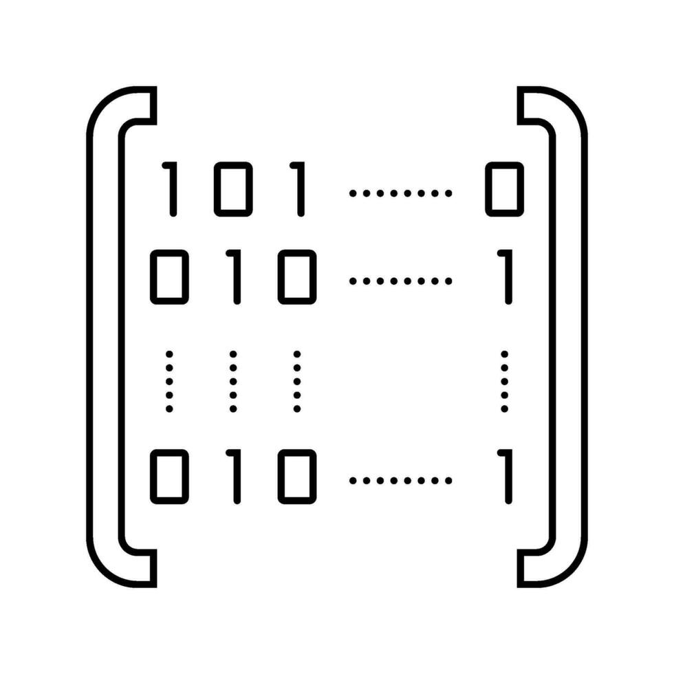 matrice math science education line icon vector illustration